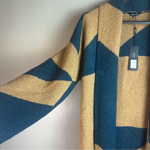 Misook Geometric Knit Oversized Open-Front Cardigan Sz L/XL - Picture 6 of 12